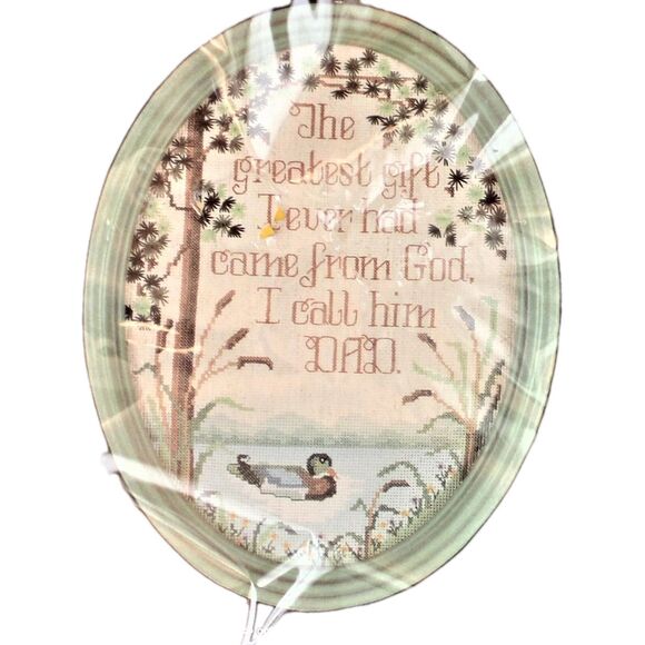 Janlynn Charmin Counted Cross Stitch Kit "Dad"  Design by Kae NIP - Picture 1 of 3